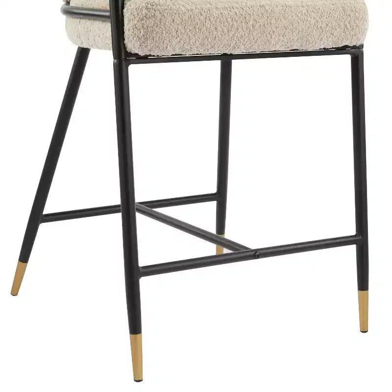 Christopher Knight Home Kun 3-teiliges modernes Set aus Bouclé-gepolsterten Barhockern mit langem geriffeltem Tisch