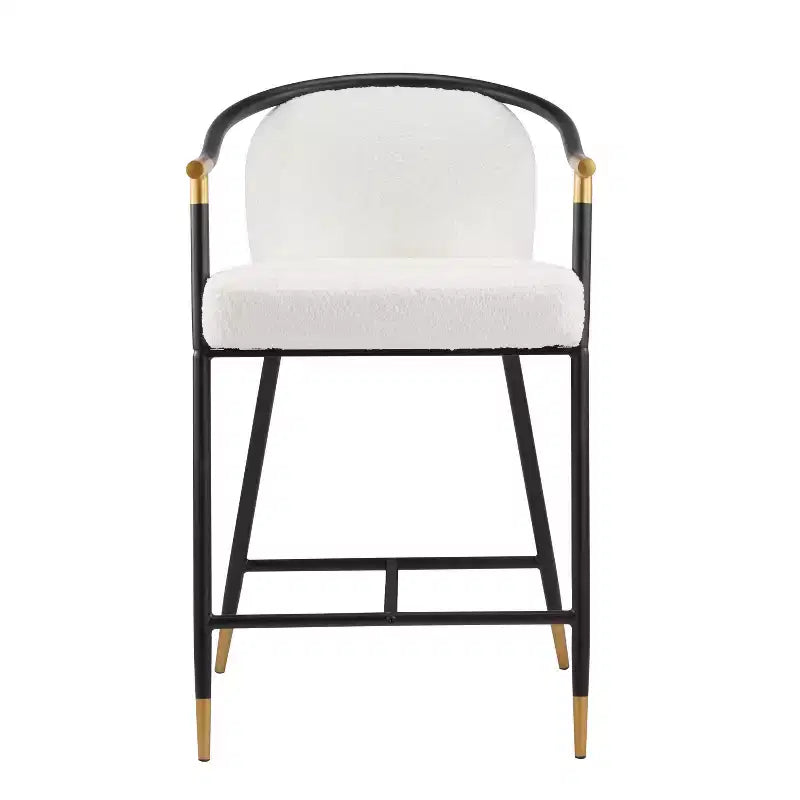 Christopher Knight Home Kun 3-teiliges modernes Set aus Bouclé-gepolsterten Barhockern mit langem geriffeltem Tisch