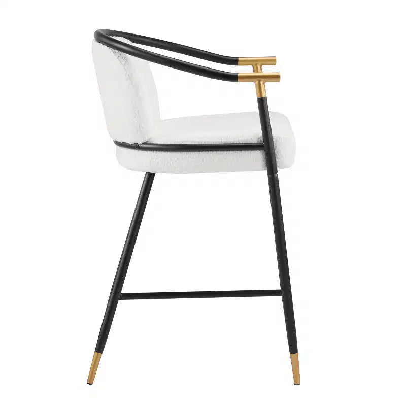 Christopher Knight Home Kun 3-teiliges modernes Set aus Bouclé-gepolsterten Barhockern mit langem geriffeltem Tisch