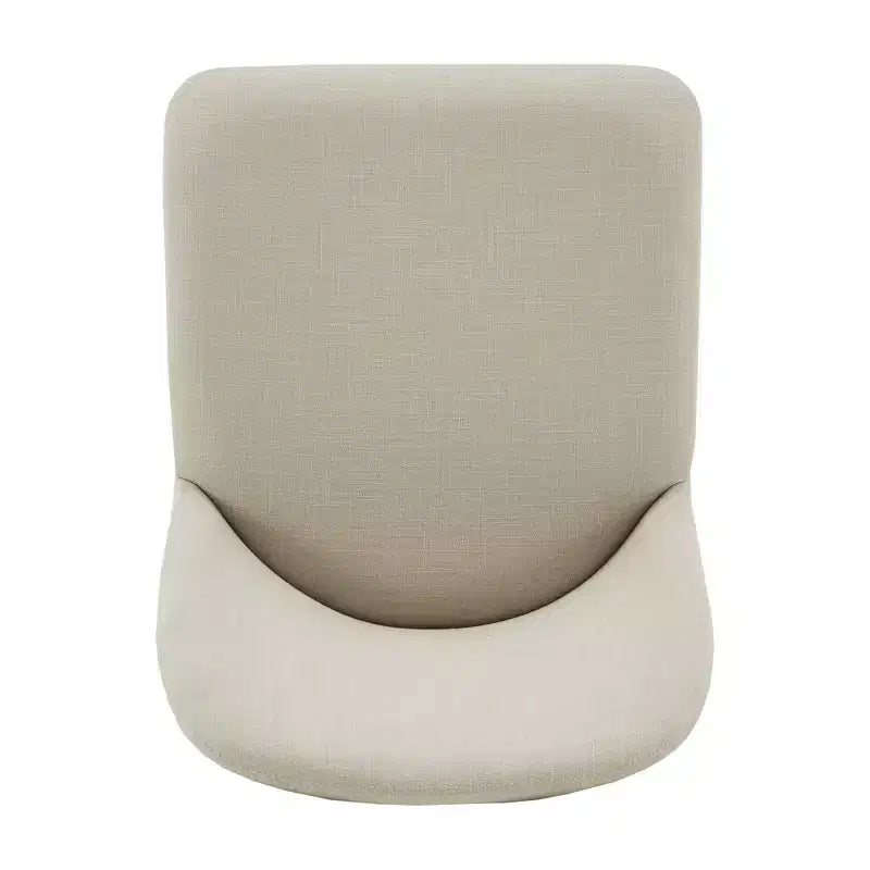 Jolana ronde eettafel van 45 met eiken blad en zwarte afwerking, met set linnen gestoffeerde eetkamerstoelen - iNSPIRE Q