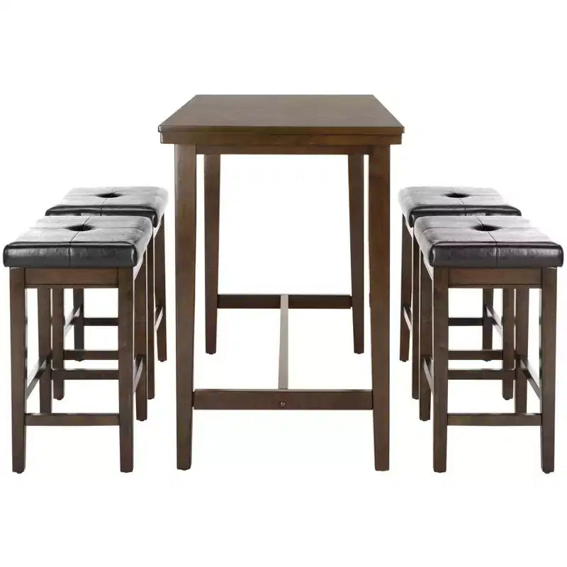 Set da pub Billy da 5 pezzi - DNS9201A - marrone scuro/nero - Safavieh