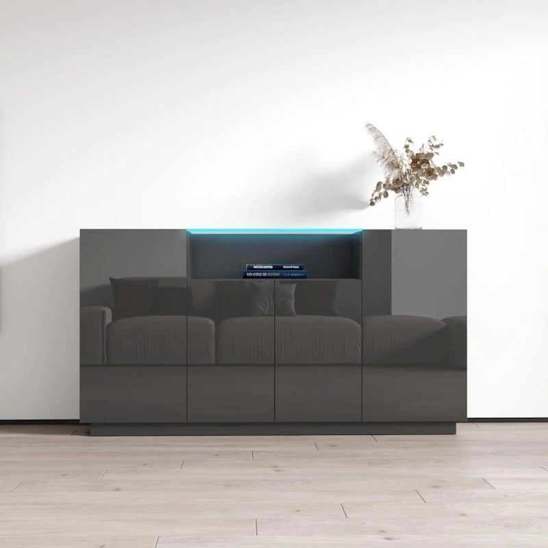 Madia 63 pollici lucida con sistema di illuminazione a LED e corpo opaco