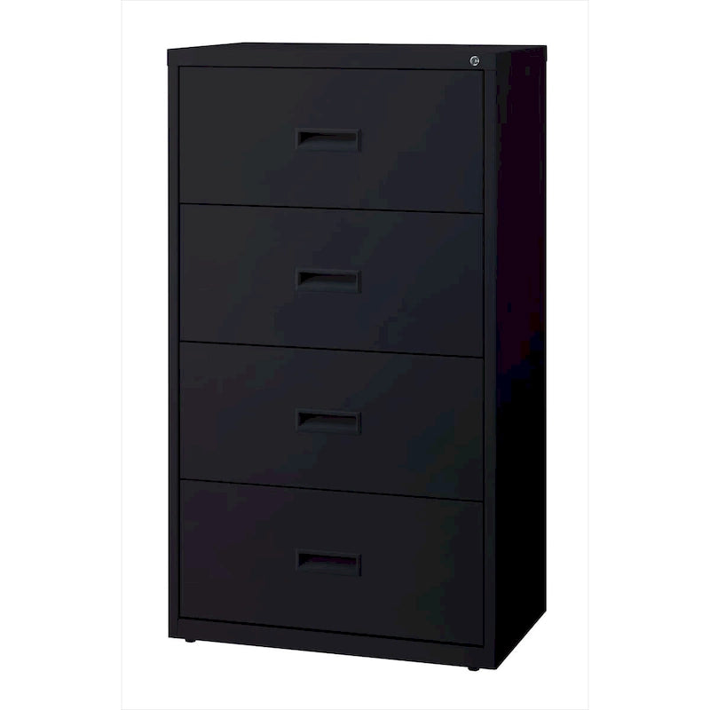 Cassettiera laterale commerciale a 4 cassetti larga 76 cm con serratura a cilindro intercambiabile