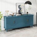 Credenza a 4 ante Verde Oliva in Legno Massello e MDF con Capacità di 150 kg