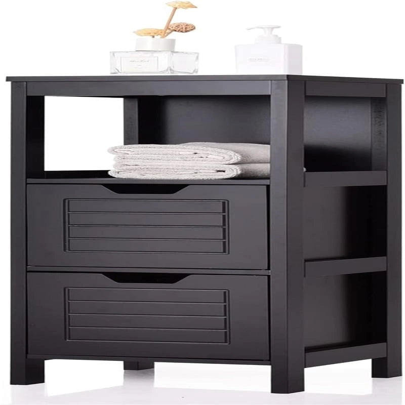 Mobiletto da bagno elegante con cassetti rimovibili e ripiano aperto