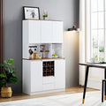 Mobiletto Bar Caffè/Vino Rustico con Credenza e Stazione di Ricarica